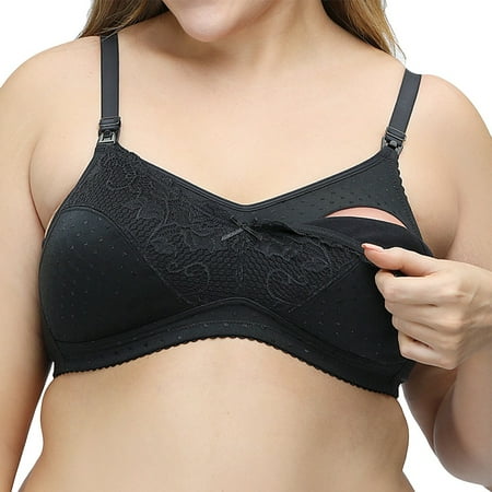 

Women Nursing Maternity Bra Breastfeeding Bralette No Steel Ring Removable