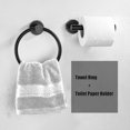 thumbnail image 2 of Wall Mounted Toilet Roll Holder And Towel Holder Set, 2 Pcs Stainless Steel Bath Hardware Accessory For Bathroom Kitchen, 2 of 5
