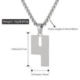 thumbnail image 4 of 1pc Stylish Stainless Steel Men's Athletes Number Pendant Necklace - Perfect for Baseball, Basketball, and Football Teams - Long Chain Necklace with Sports Number - Ideal Gift for Boys, 4 of 5