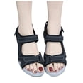 thumbnail image 3 of Sandales pour Femmes Mode Été Randonnée Sandales pour Femmes Bout Ouvert Bloc de Couleur Sandales de Récupération Sandales Plateforme pour Femmes Ajustables Élastiques Chaussures de Sport, 3 of 8