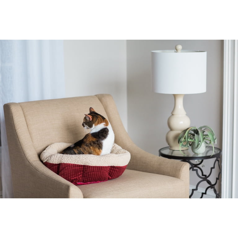 Aspen Pet Self-Warming Oval Lounger, Red photo 5
