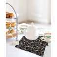 thumbnail image 4 of Boho Black Floral Kitchen Dish Towels for Drying Dishes Set of 2, Farmhouse Botanical Vintage Paisley Flower Waffle Weave Microfiber Hand Tea Bathroom Towels Quick Dry & Absorbent Towel 12x12, 4 of 7