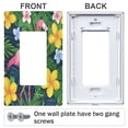 thumbnail image 3 of Yayeee Rocker Switch Wall Plate 2-Gang 4.7"x4.6" Home Decorative Outlet Cover, Pink Flamingo Pattern, 3 of 6