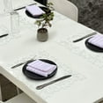 thumbnail image 4 of Decozen Dining Table Rectangle Lace Linen Placemats Set of 6, White, 14"x20" - The Darvin Collection, 4 of 8