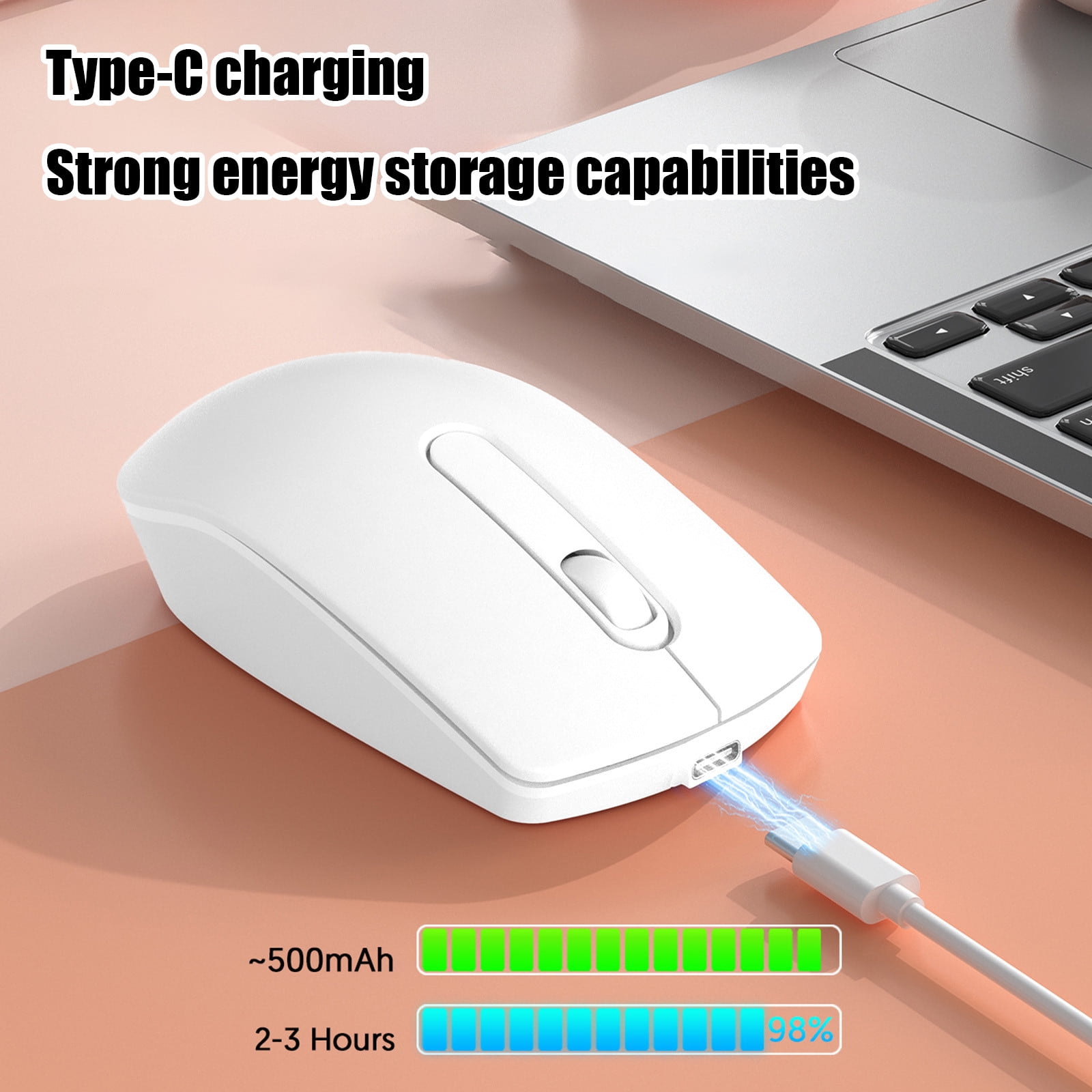 JilgTeok 5 Packs Bluetooth Wireless Mouse 1200 DPI Rechargeable Type C Gaming Office Computer Mouse for PC Mac Laptop
