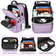 thumbnail image 3 of Matein 15.6 in Laptop Backpack for Women, Waterproof Computer Backpacks with USB Charging Port for School Work Travel, Purple, 3 of 8