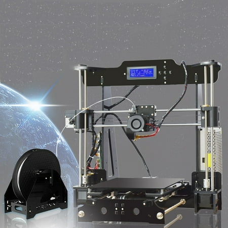 High Precision Tronxy P802M 3D Printer Durable 3D Systems LCD Screen Printer US Plug Black 12V 20A Output 240W with MK8 Upgrade Print Head