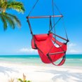 thumbnail image 2 of URHOMEPRO Hanging Hammock Chair for Kids, Portable outdoor Swing Hanging Chairs, Hammock Hanging Swing Outdoor Seat with Detachable Pillow, Cup Holder, Carrying Bag, Holds 250lb, Red, Q9272, 2 of 12