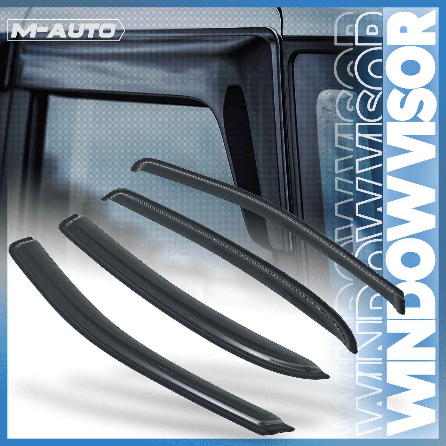 M-AUTO 4 Pieces Tape-On Window Visor Shade Vent Wind Rain Deflector Guard for 05-10 Chevy Cobalt