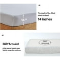 thumbnail image 4 of Simple&Opulence 100% French Linen Sheet Set Breathable Durable for Hot Sleepers Bedding 4 Pcs - 1 Flat Sheet,1 Fitted Sheet,2 Pillowcases with Hemstitch Lace Embroidery Design (White, King), 4 of 9