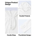 thumbnail image 5 of Pdbokew Men’s UPF 50+ Fishing Hoodie UV Sun Protection Long Sleeve Hooded Shirts White L, 5 of 7