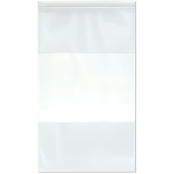 Plymor 14" x 24" (Pack of 50), 6 Mil Industrial Duty White-Block Zipper Reclosable Plastic Bags