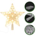 thumbnail image 2 of 1Pc Plastic Star Christmas Tree Topper Star Treetop Decor Without Battery, 2 of 8