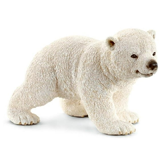 Schleich North America 216381 Walking Polar Bear Cub Toy Figure - White
