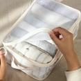 thumbnail image 4 of Separator Box Foldable Transparent with Zip Handle Clothes Bedromm Organizador De Ropa Travel Essentials Sort Storage Bag, 4 of 9