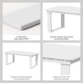 thumbnail image 4 of Better Homes & Gardens Ezra Outdoor HDPE Dining Table, White, 4 of 7