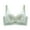 Green, variant on Women's Thin Solid Color Comfortable Breathable Push Up Bra With Underwire Triple Bra