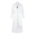 thumbnail image 1 of Ropa de cosplay de sacerdote de color sólido Ropa de cosplay retro medieval de sacerdote de Halloween, 1 of 5