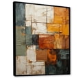 thumbnail image 2 of Designart "Earthy Euphony Hardedge Art wall decor I" Abstract Floater Framed Canvas Art Print, 2 of 7