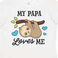 thumbnail image 4 of Inktastic My Papa Loves Me with Sloth and Hearts Boys or Girls Toddler T-Shirt, 4 of 5
