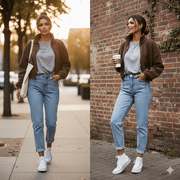 Zando Women Oversized Full Zip Fleece Jacket Long Sleeve Sherpa Crop Coat with Drawstring Hem Coffee Brown L
