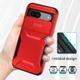 thumbnail image 3 of Allyechgroup Google Pixel 8a Case, Sliding Camera Lens Protective Heavy Duty Shockproof Anti-Scratch Bumper Protective Phone Case for Google Pixel 8a, Red, 3 of 7