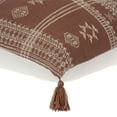 thumbnail image 5 of Parkland Collection Transitional Tribal Brown Square 18" x 18" Pillow, 5 of 7