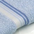 thumbnail image 4 of Mainstays 100% Cotton Bath Towel, Super Soft and highly absorbent Basic Striped Premium Bath Towel for Bathroom, Hotels, Spa and Gym – Blue, 4 of 9