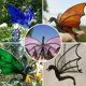thumbnail image 2 of Colgante dragón manchado Suncatcher hecho a mano vidriera colgante decoración, 2 of 5