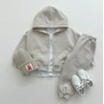 thumbnail image 2 of Fsqjgq 6T Girls Clothes Fashion Girls Clothes Children's Clothing Small and Medium Sized Hoodie Set Baby Zipper Hooded Long Sleeved Long Pants Two Piece Set Baby Girl Outfits Kids Sets Size 80, 2 of 6