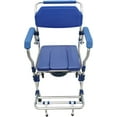 thumbnail image 3 of 330 Lbs Capacity U-Shaped Shower Chair Seat with Armrests and Grooves for Elderly and Pregnant Aluminum Alloy Blue, 3 of 9