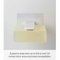 thumbnail image 5 of Yamazaki Home Traceless Adhesive Magnetic Soap Holder, White, ABS Plastic, Supports 0.55 pounds, Adhesive, No Assembly, 5 of 7