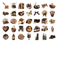 thumbnail image 2 of 35pcs-50pcs Retro Chocolate Stickers PVC Stationery Stickers Kids Stickers for Laptop Suitcase Phone, 2 of 9