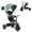 Green, variant on QPlay 6 in 1 Baby Tricycle Ages 10 Months - 6 Years  with Adjustable Parent Handle, Safety Harness & Wheel Brakes, Removable Canopy, Trike Gifts for Boys & Girls Tricycle for Toddlers Age 1-3