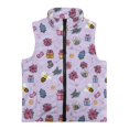 thumbnail image 4 of Xixirimido Purple Bee Christmas Poinsettia Gifts Pattern Girls Boys Zippered Vest Warm Soft Fleece Vest for Kids Sleeveless Stand Collar Jacket with Pockets Fall Winter Outerwear for 4T, 4 of 6