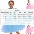 thumbnail image 2 of Avrntaa Princess Dress for Little Girls Floral Trim Tulle Dresses Birthday Party Ball Gown for 3-12Y, 2 of 7