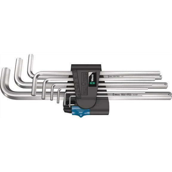 Wera Tools Metric Chrome Plated 950/9 L Hex-Plus Hf 1 L-Key Set