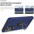thumbnail image 3 of Moto Edge Plus 2022 Case for Motorola Moto Edge 30 Pro Case  Grade Shockproof Built-in Ring Holder Kickstand Car Mount Protective Case for Edge Plus 2022 Edge 30 Pro Phone Case (Blue), 3 of 8