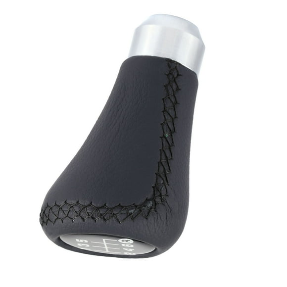 Car Gear Shift Knob, Universal Car Vehicle 6 Speed Gear Shift Knob PU Shifter Stick with 3 Hoses
