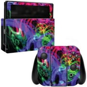 Angle View: Skin Decal Wrap Compatible With Nintendo Switch Neon Splatter