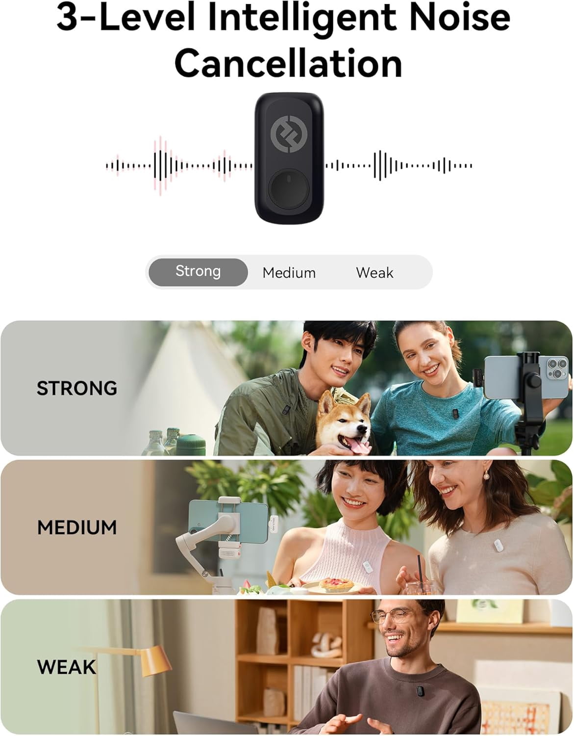 Hollyland LARK A1 Duo Wireless Lavalier Microphone for iPhone and Android USB-C, 2-Person Recording, 650 ft Range, for Vlogging, Streaming & Podcast (Bundle)