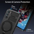 thumbnail image 6 of Design for Samsung Galaxy S20 FE Case  Built in Stand & Ring Holder[Compatible with MagSafe],  Grade Shockproof Protective Phone Case for Samsung S20 FE 4G/5G, Black, 6 of 16