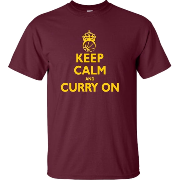 Adult Keep Calm And Curry On T-Shirt