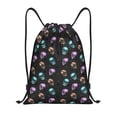 thumbnail image 1 of Xecao purple cyan brown Skull Pattern Sports Drawstring Backpack - String Swim Gym Bag with Wet Proof Pocket for Women&Men-Medium, 1 of 6