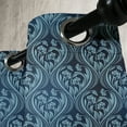thumbnail image 3 of Ambesonne Victorian Grommet Curtain, Blue Ornate Flourish, 50" x 120", Dark Blue and Pale Blue, 3 of 6