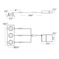 thumbnail image 3 of WAC Lighting, Lotos 2in LED 3-Light Square Adjustable Recessed Kit 3000K in White, 3 of 4
