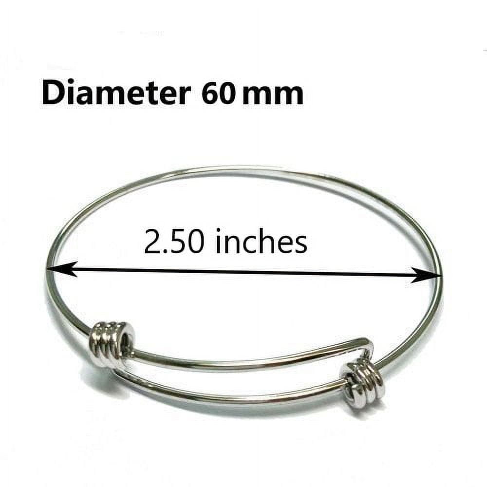 Retirement Bangle Bracelet in Stainless Steel with Silver Toned Charms. Retirement Gift for Women.
