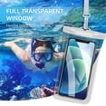 thumbnail image 3 of Waterproof Phone Pouch, Waterproof Phone Case with Lanyard for iPhone, Samsung, IPX8 Cellphone Beach Dry Bag Kayak Cruise Ship Essentials 2Pack-7.5" Black Orange, 3 of 5