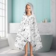 thumbnail image 6 of Cute Halloween Ghosts Pattern Hooded Bath Towel，60"x35" for Ages 3 To 12 Kids, Quick Dry Lightweight Soft Microfiber Hood Beach Towel Cover Up for Kids, 6 of 7