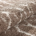 thumbnail image 6 of Addison Reston Boho Trellis Shag Khaki Area Rug, 6 of 8